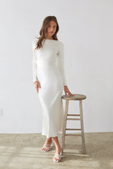 Sofia Open Back Satin Maxi Dress