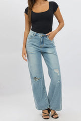 Denim Wide Leg Jeans