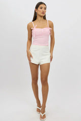 Pink Mesh Singlet Top