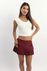 White T-Shirt Short Sleeve V-Neck