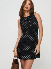 Ayana Dress Polka Black