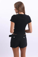 Black Graphic Tee Short Sleeve