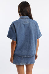 Denim Overshirt Short Sleeve
