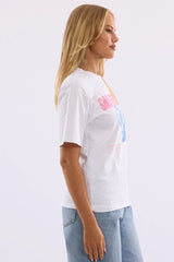 White Graphic Tee Short Sleeve
