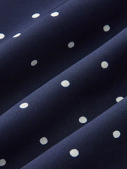 Keyhole Neckline Polka Dot Mini Dress