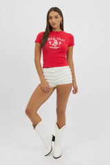 Red Graphic Tee Short Sleeve