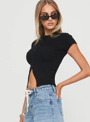 Suzu Knit Top Black