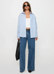 Mallin Shirt Blue / White Stripe