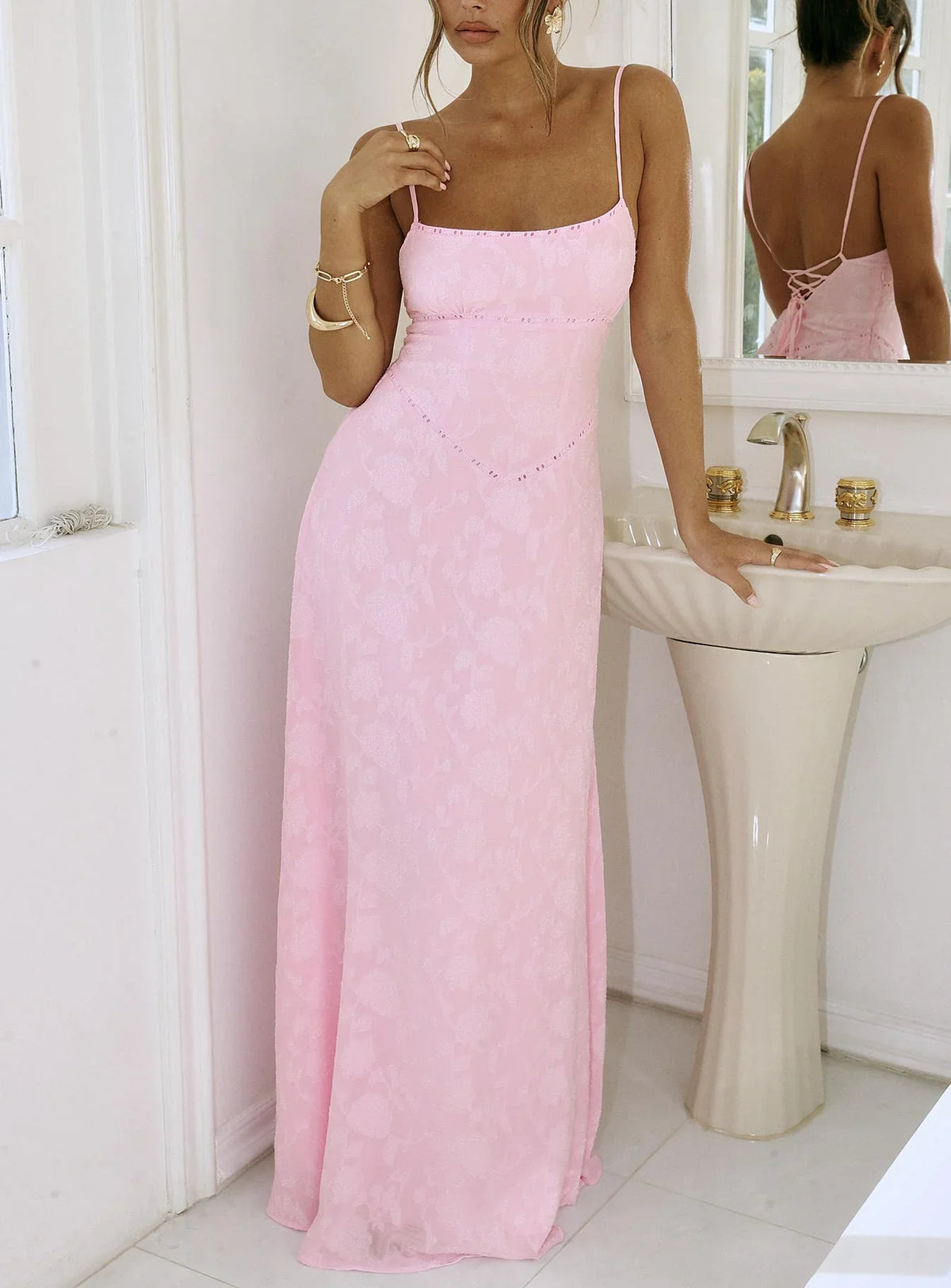 South Of France Maxi Dress Pink