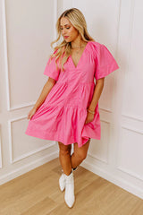 Take A Chance Mini Dress in Pink