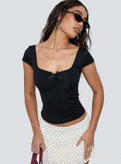 Vihaan Short Sleeve Top Black