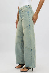 Denim Barrel Jeans Low Rise
