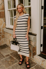 Sunset Sail Knit Midi Dress in Cream