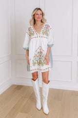 Playa Del Carmen Embroidered Mini Dress