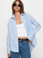 Mallin Shirt Blue / White Stripe