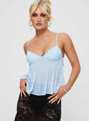 Zami Pleat Top Blue