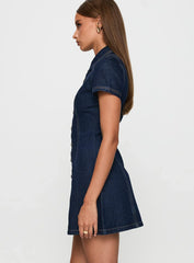 Perception Denim Mini Dress Mid Wash