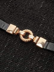 Tweed Sleeveless Pleated Mini Dress with Belt