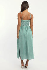 Green Check Maxi Dress Singlet