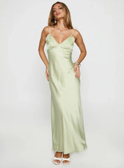 Cyrielle Embroidered Maxi Dress Sage