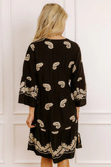 Bonding In Bali Embroidered Mini Dress