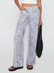 Vendi Low Rise Pant Lilac Floral