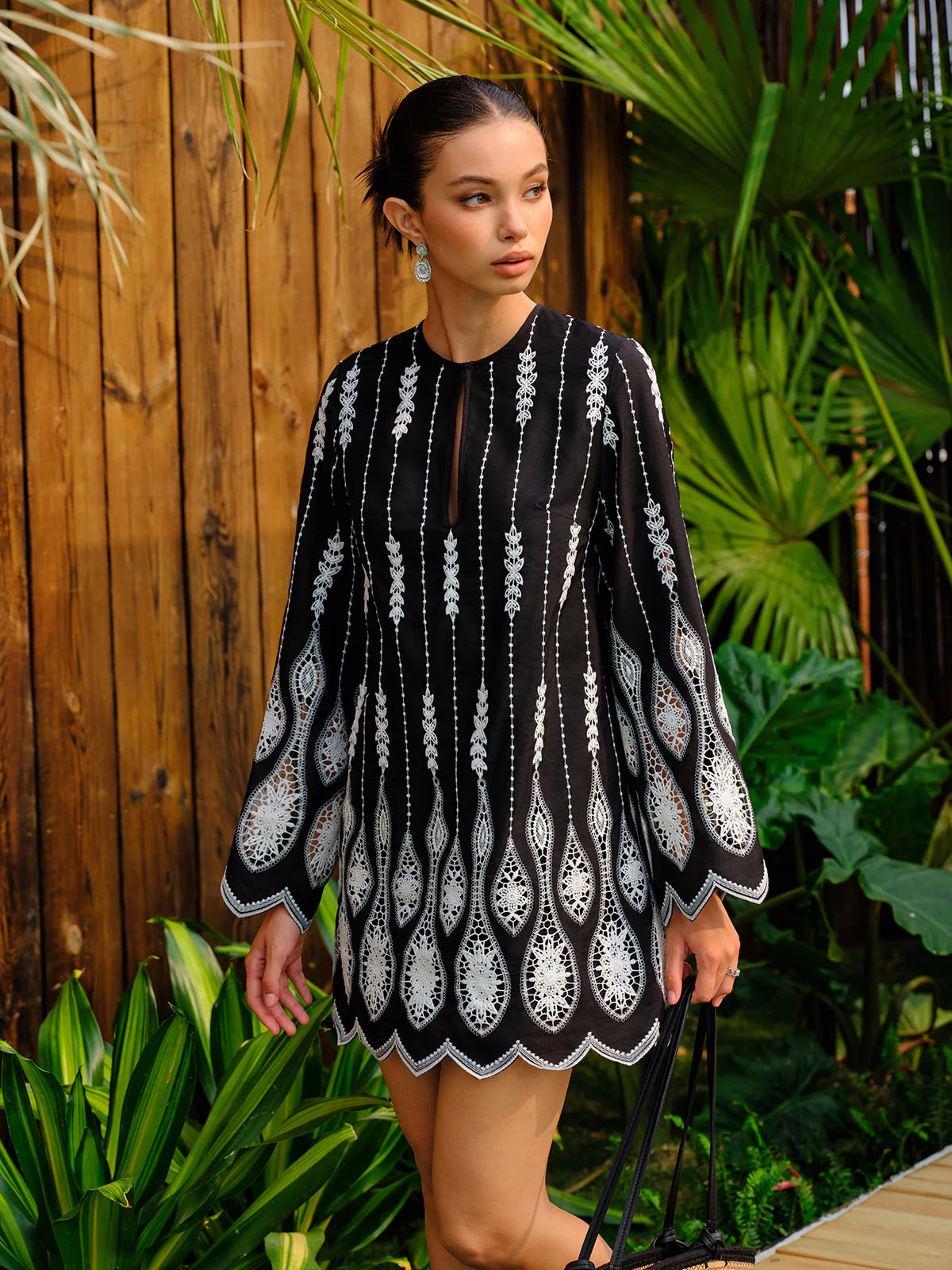 Embroidered Boho A-Line Dress