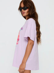Malibu Sunset Oversized Graphic Tee Purple
