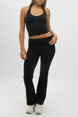 Black Flare Leg Pants
