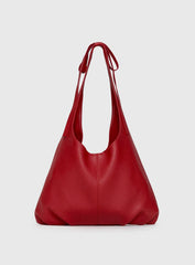 Neddy Faux Leather Bow Bag Red