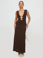 Steward Maxi Dress Chocolate