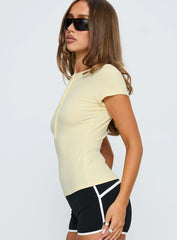 Torina Button Up Top Lemon