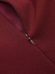 Bell Sleeve Asymmetrical Ruffle Fitted Dress