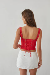Jolene Lace Trim Bustier Corset Top