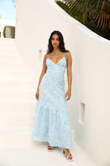 Bright Skies Maxi Dress Blue
