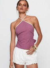 Carmelah Top Purple / White