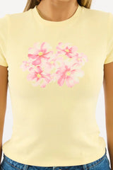 Yellow Graphic Tee Short Sleeve