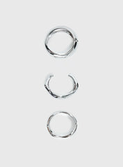 Hot Gossip Cuff Set Silver