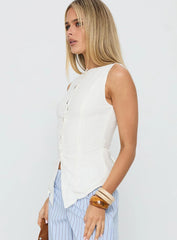 Dulcinea Longline Vest Top White