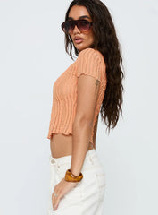 Padra Short Sleeve Top Orange