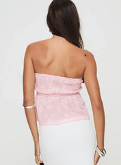 Rosenberg Strapless Top Pink