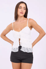 White Singlet Top Lace