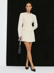 Double-Breasted Mini Blazer Dress