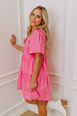 Take A Chance Mini Dress in Pink