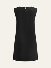 Metal Decor Sleeveless Mini Dress